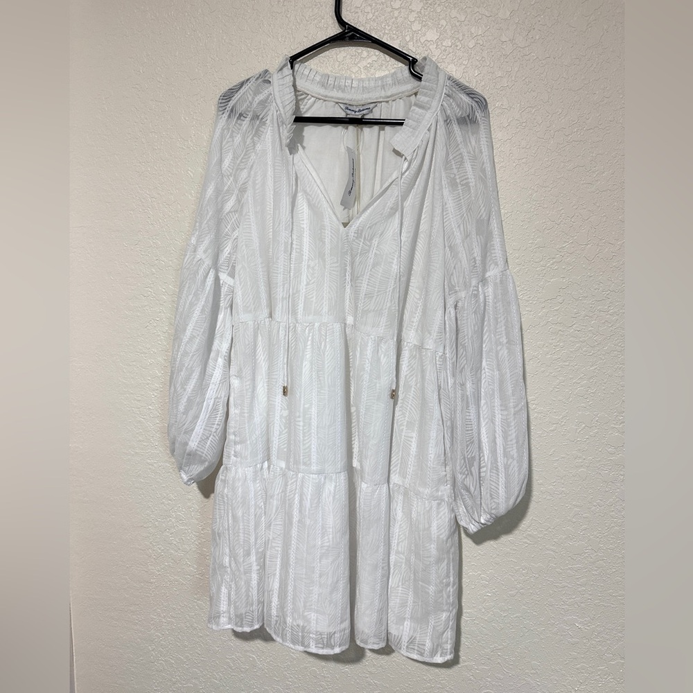 Tommy Bahama Illusion Frond Balloon-Sleeve Short Dress NWT ~ M - Picture 6 of 7
